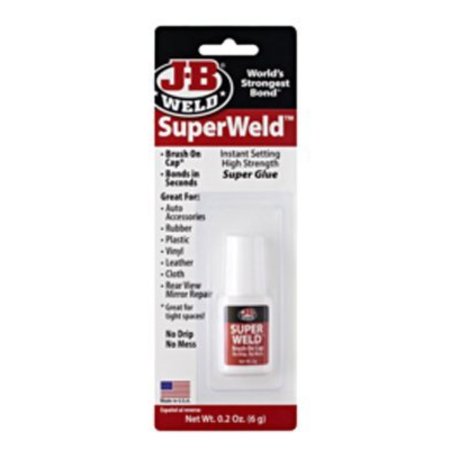 J-B WELD Super Glue Brush On SuperWeld High Strength Glue 0.2 gm Clear 33106